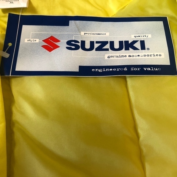 Team Suzuki Vintage Official Jacket Coat Yellow Racing Full Zip Men's XL NWT - Picture 6 of 8